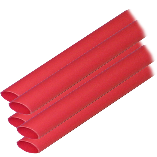 Ancor Adhesive Lined Heat Shrink Tubing (ALT) - 3/8" x 12" - 5-Pack - Red 304624
